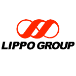 LIPPO GROUP logo on a bright orange background representing a leading Indonesian conglomerate with diverse business ventures